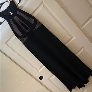 Elegant Black Halter Dress